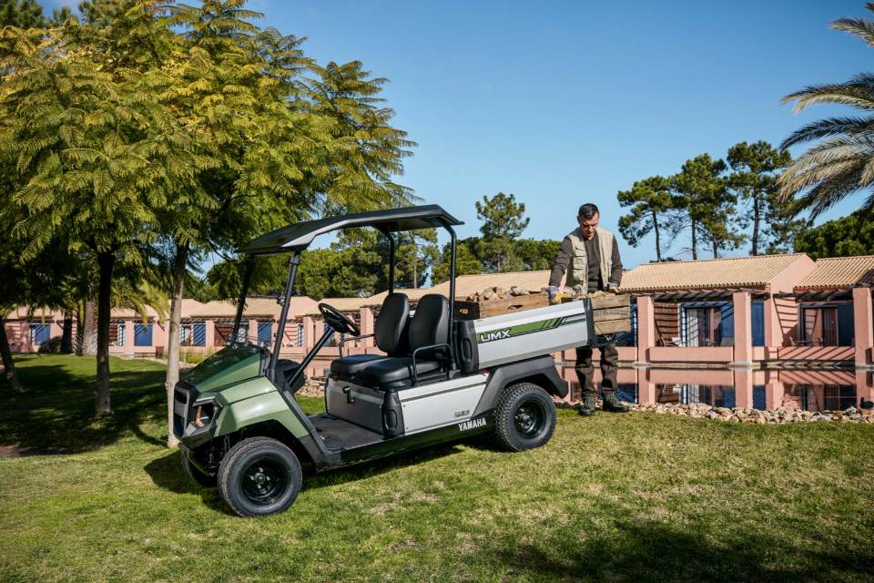 Golfwagen auf dem Golfplatz